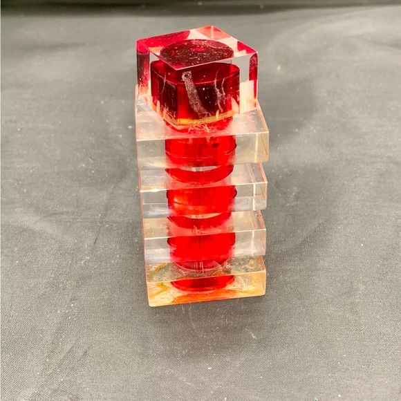 Vintage Lucite/Acrylic Red Perfume Bottle - Picture 12 of 12